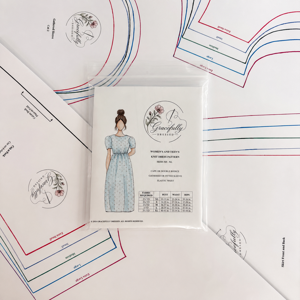 Printed Knit Dress Pattern (The Chloe)